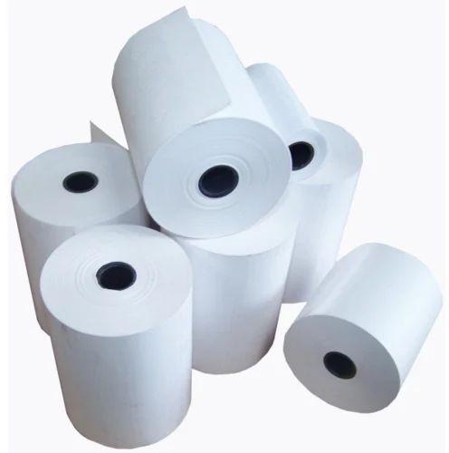 White 78x25 Mtr 48GSM Thermal Paper Roll, for Printing, Feature : Premium Quality, Fine Finish