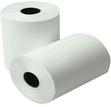 White 78x25 Mtr 55GSM Thermal Paper Roll, for Printing, Feature : Premium Quality, Fine Finish