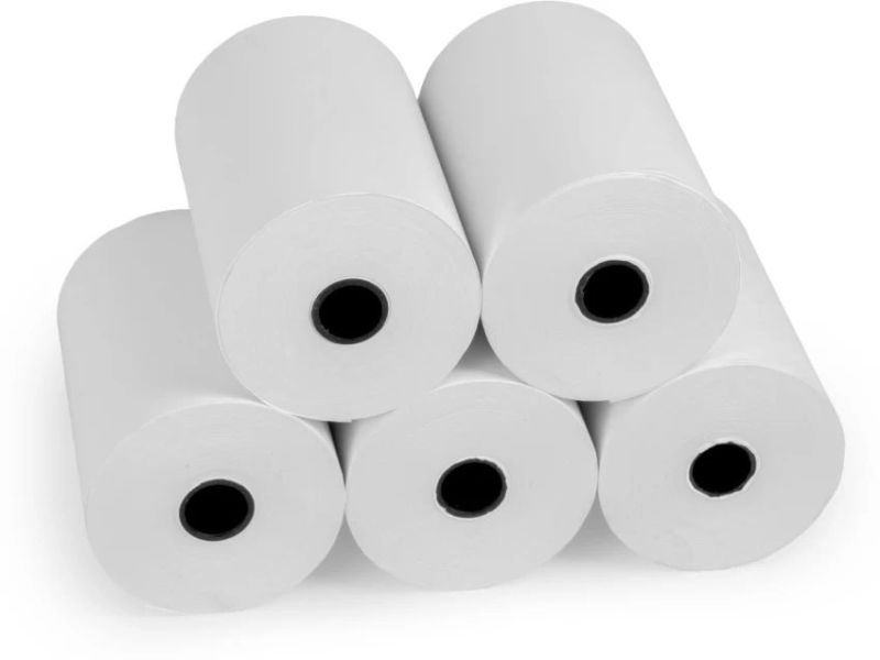 White 78x40 Mtr 55GSM Thermal Paper Roll, for Printing, Feature : Premium Quality, Fine Finish