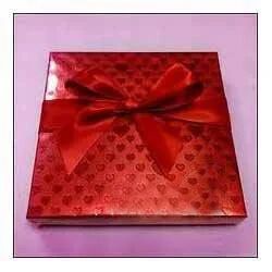Square Polished Wood Wedding Chocolate Gift