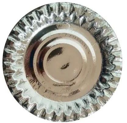7 Inch Silver Paper Plate, for Event, Nasta, Party, Snacks, Feature : Disposable, Eco Friendly, Lightweight