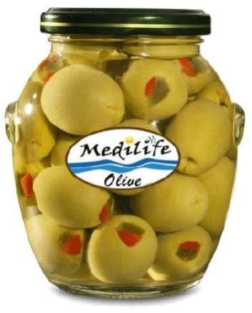 Green Olives Stuffed With Red Pepper