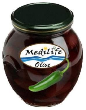 Purple Olives With Green Pepper