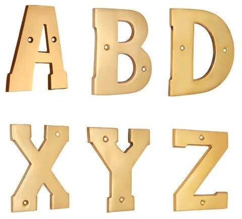 Golden ADONAI HARDWARE Brass Letters