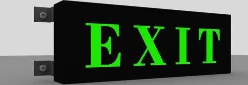 MS Powder coated box Exit LED Sign Board