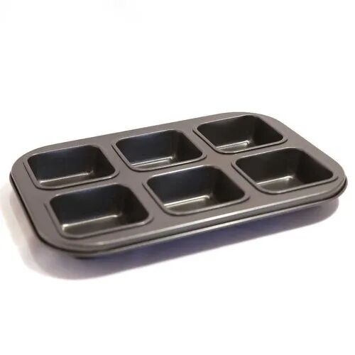 Rectangular Carbon Steel Cookie baking tray, Color : Teflon Black