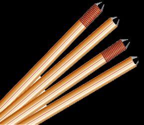 Solid Polished Copper Bonded Earth Rod, Shape : Round