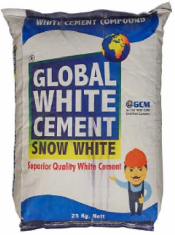 25 Kg Global White Cement, Packaging Type : PP Bag