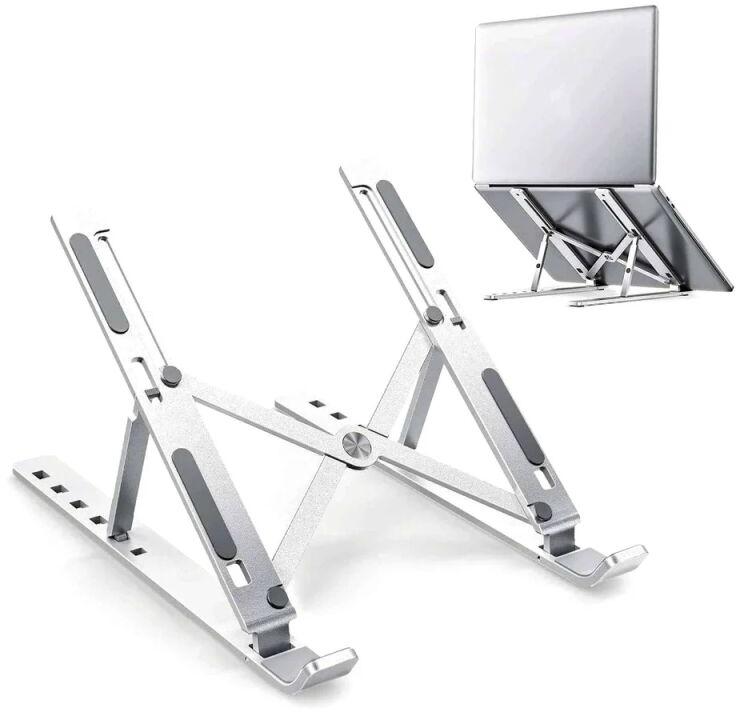 Metal Laptop Stand Table, Color : Black