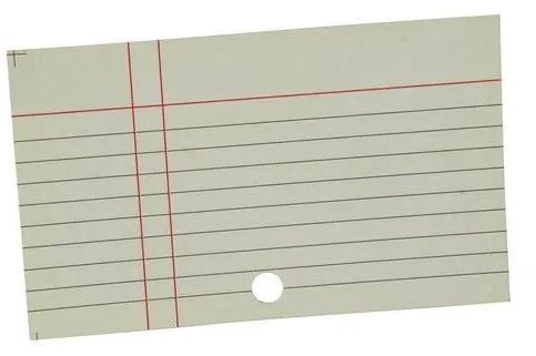 White Library Catalogue Cards, Size : 3 x 5 inch