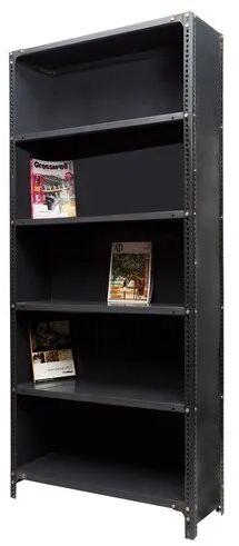 Grey Rectangular Steel Book Rack, Size : 78