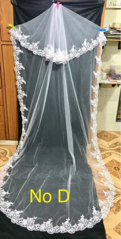 White Wedding Veil, Size : 3mtr