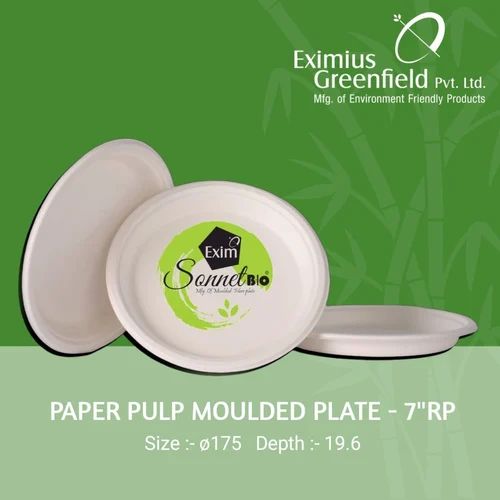 7 Inch Paper Pulp Moulded Plate