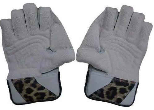 Synthetic Fabric Cricket Keeping Gloves, Pattern : Plain