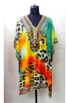 Ladies MultiColor Animal Print Kaftan