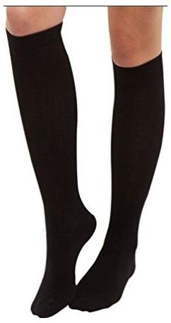 Plain Ladies Long Socks, Color : Black
