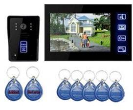 7'' Tft Lcd Rfid Id Waterproof Color Video Door Phone with Touch Key