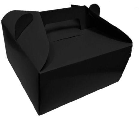 Black Duplex Cake Box With Handle