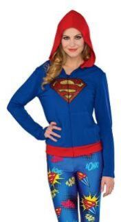 Supergirl Adult Fitted Hoodie Medium