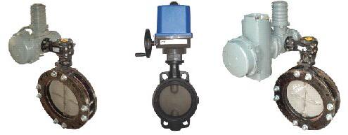 Motorised butterfly valves