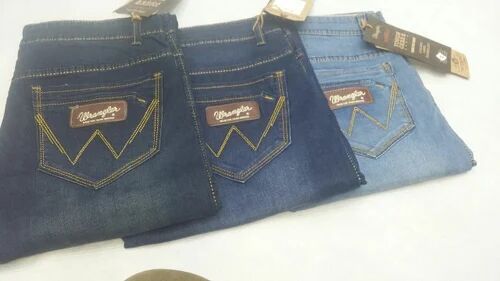 Men Wrangler Denim Jeans, Color : Blue