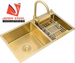 Rectangular Stainless Steel Kitchen Sink, Color : Silver