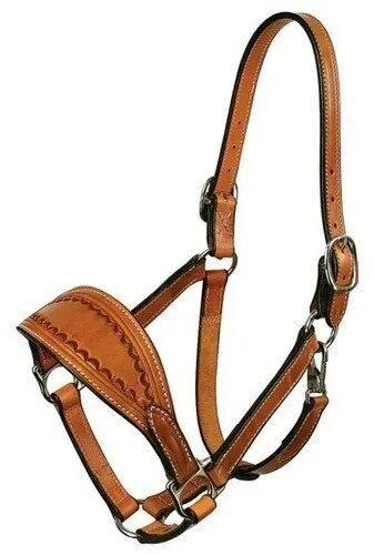 Leather Halters, Color : Brown