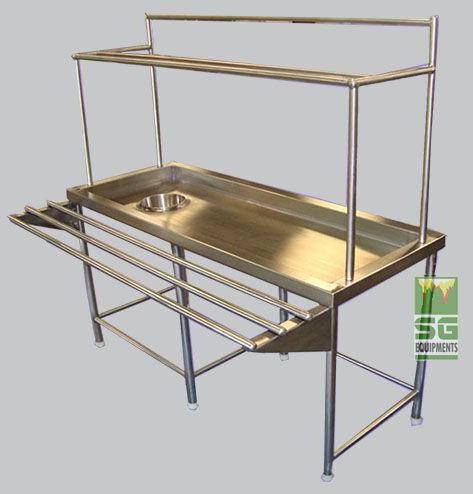 Soiled Dish landing Table with Chute and Rack OHS