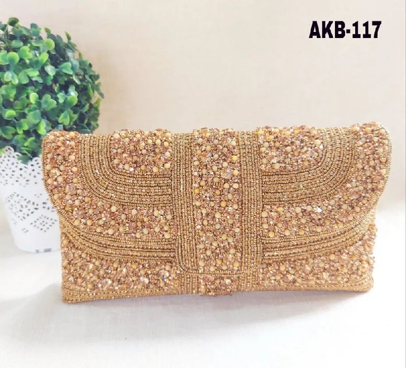 Ladies Clutch Hand Bag, Closure Type : Flap with Press Button