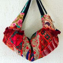 EMBROIDERY HANDMADE PATCH WORK BAG, Color : Multi
