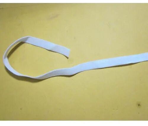 Polyester Ear Loop Elastic, Color : White