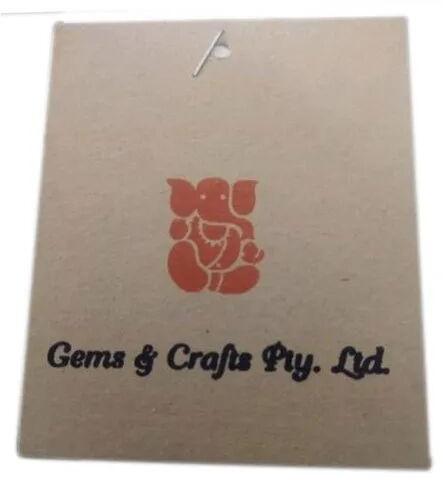 Cardboard Hand Tags, for Garments, Pattern : Printed