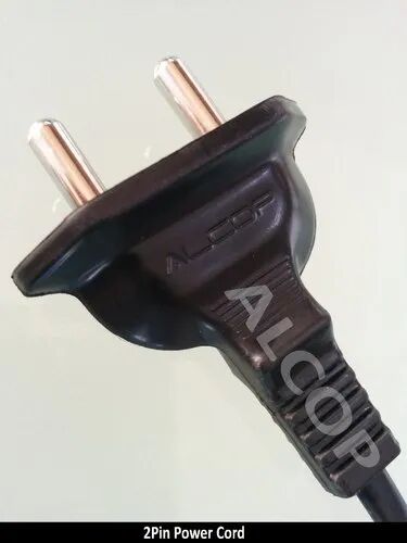 Black White PVC AC Power Cord