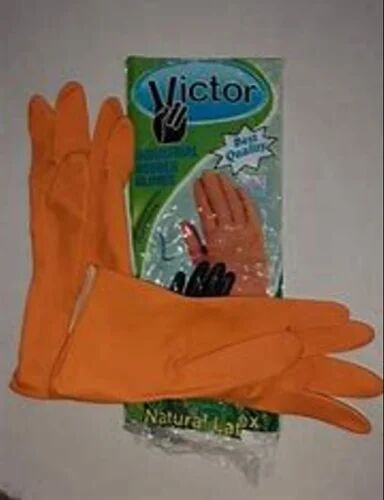 Plain Rubber Household Hand Gloves, Gender : Unisex