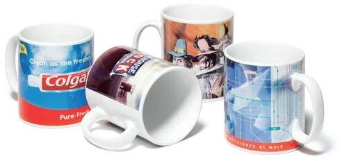 Printed Promotional Mugs, Shape : Round