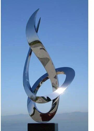 Stainless Steel Sculpture, Color : Silver