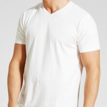 100% Cotton V Neck Tshirt, Technics : YARN DYED