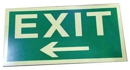 Exit Sign Board, Shape : Rectangular