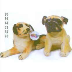 Pug Dog Soft Toy, Color : Black Yellow