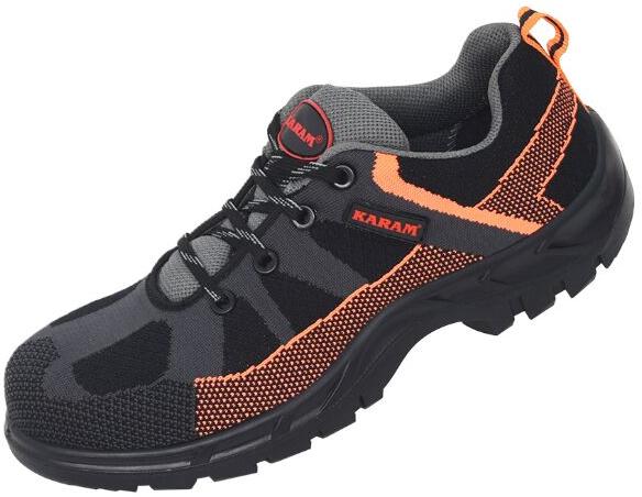 Flytex Black Sporty Safety Shoes