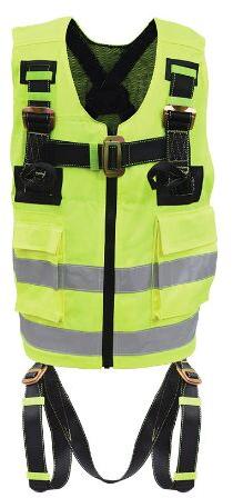 Vest Harness (Reflective Green) with 3 Adjustment & 2 Attachment Points