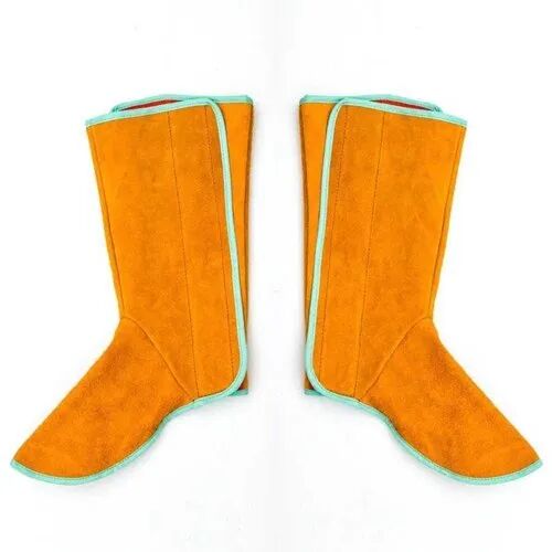 Leather Leg Guard, Color : GREY, Orange 