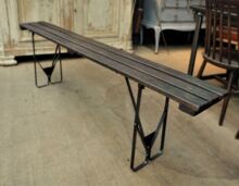 GARUD Enterprises Industrial Rustic Wood Bench, for Outdoor Furniture, Commercial Furniture
