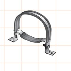 Stainless Steel Lined Offset Clamps, Color : Silver