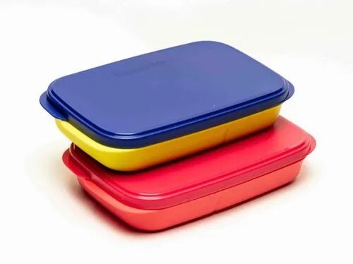 Plastic Tupperware Lunch Boxes, Color : Yellow, Blue, Red etc.