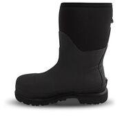Black Steel Toe Leather Safety Gumboots