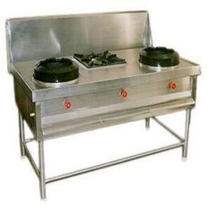 Stainless Steel Chinese Commercial Stove, Color : Silver
