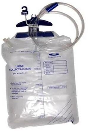 Ultra soft PVC film Urine Bag,urine bag, Capacity : 2000 Ml