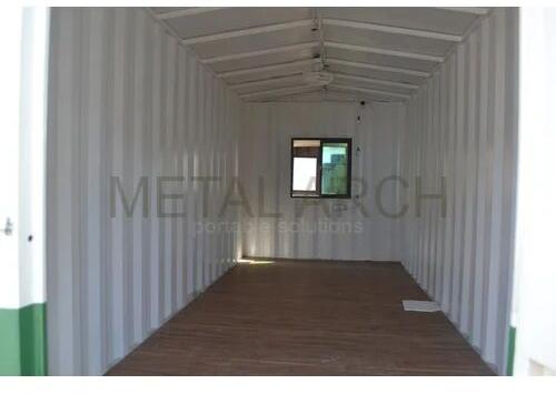 Mild-Steel Portable Storage Cabin, Color : White