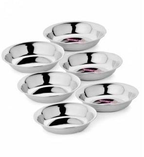 SS Pudding Plate, Size : 5.5, 6, 6.5, 7